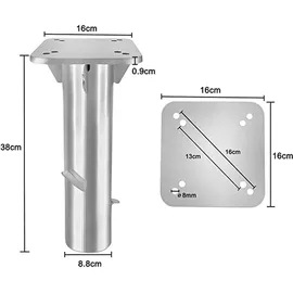 fivmen Bodenhülse Metall Silber