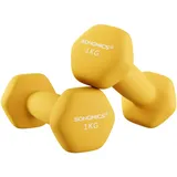 Songmics Hanteln 2 x 1 kg, gelb