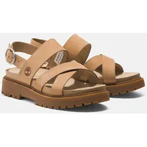 Timberland Clairemont Way Cross Strap Sandalen Mid Beige Nubuck 40