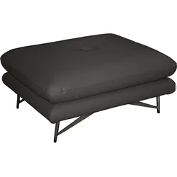 Hocker CALIA ITALIA "Cezanne, italienisches Design trifft erstklassigen Sitzkomfort, Leder", grau (327 grigio scuro), B:90cm H:42cm T:70cm, Hocker, Sitzhocker, Designhocker in besonders langlebigen & pflegeleichten Lederarten