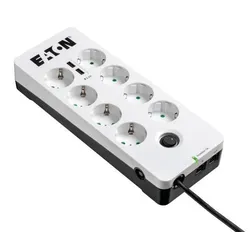 Eaton Steckdosenleiste 8fach mit RJ-11 Telefonstecker und USB-Anschlüsse 1.5m weiß