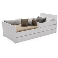 Kobi Kinderbett Max 80 x 160 cm Holz weiß rosa