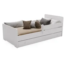 Kobi Kinderbett Max 80 x 160 cm Holz weiß rosa