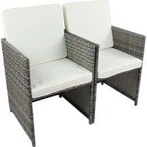 VCM Raloso Gartenstuhl 53 x 53 x 84 cm grau 2 St.