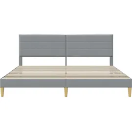 vidaXL Bettrahmen 200 x 200 cm Hellgrau