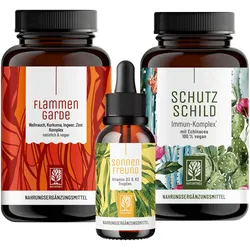 Immunsystem-Paket: Flammengarde, Sonnenfreund, Schutzschild - Naturtreu® 151,3 g