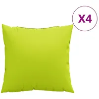 VidaXL Sofakissen 4 Stk. Knallgrün 40x40 cm Stoff