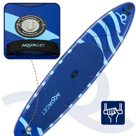 aquaget SUP Board Set 350 x 81 x 15 cm Blau