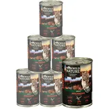Dehner Wild Nature Nassfutter für Katzen, Ente / Pute, 6 x 400 g