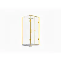 Buylando Emma 90x80x90 cm H:195 cm U-Form Duschkabine Gold Beschläge - Buylando