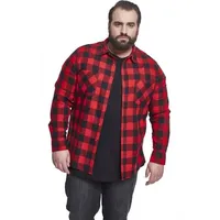 URBAN CLASSICS Checked Flanell Shirt - Schwarz - S