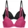 DORINA 2er-Pack Push-Up Plunge BHS WILLA – Bügel-BH, Gepolstert, Verstellbare Träger, Spitze & Microfaser, Damen, Rosa & Schwarz - 85D