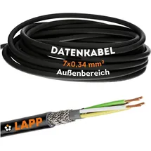 Lapp Lapp, Kabelleitung, 10 Meter 1030500 LiYCY geschirmte Steuerleitung 7x0,34 mm2 I UV-resistent I Signalkabel 7 adrig (10 m)