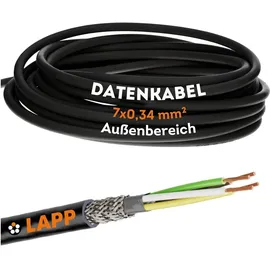 Lapp Lapp, Kabelleitung, 10 Meter 1030500 LiYCY geschirmte Steuerleitung 7x0,34 mm2 I UV-resistent I Signalkabel 7 adrig (10 m)