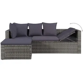 vidaXL Garten-Lounge-Set grau 43956