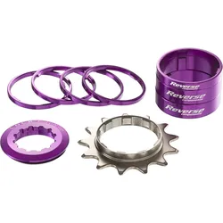 Singlespeed Kit 13T Ritzel + 7 Spacer - purple violett No Size