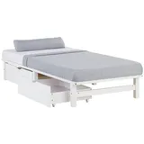 Homestyle4u Bettkasten 2er Set in Weiß 82x22 53 cm 2196