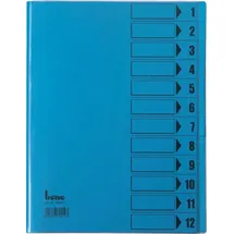 BENE Ordnungsmappe 12 Fächer blau