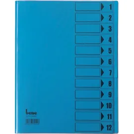 BENE Ordnungsmappe 12 Fächer blau