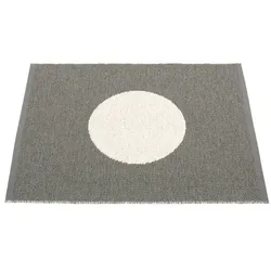 pappelina Vera Outdoor-Teppich - charcoal / vanille 70 x 90cm