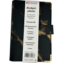 Budget Planer A6 schwarz Marmor Optik