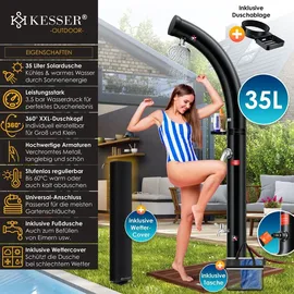 Kesser Solar Gartendusche Bogen schwarz 35 l