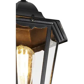 QAZQA Außenlaterne 220 cm Aluminium 3-flammig E27 IP44 schwarz