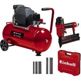 Einhell Kompressor TC-AC 190/50/8 (1500 W, max. 8 bar, Ölschmierung, 50 l-Tank, Rückschlag-/Sicherheitsventil, Entwässerungsschraube, gummierter Standfuß, inkl. Druckluft-Tacker TC-PN 50)