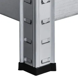 SCHULTE Regalwelt Schwerlastregal mit 5 MDF-Böden, 180x40x40 cm (HxBxT), 150 Kg Traglast pro Boden, verzinkt