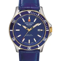 Swiss Alpine Military Herren Uhr Analog Quarz 7022.1545SAM Leder