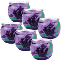 HS Candle Duftkerze Motiv 6er Pack Lavendel