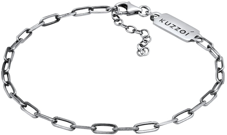 KUZZOI KUZZOI Armband Herren Gliederkette Oval 925 Silber Herrenschmuck  