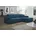 Fun Möbel Ecksofa Schlafsofa Sofa CONOR Stoff Marineblau Ottomane Rechts