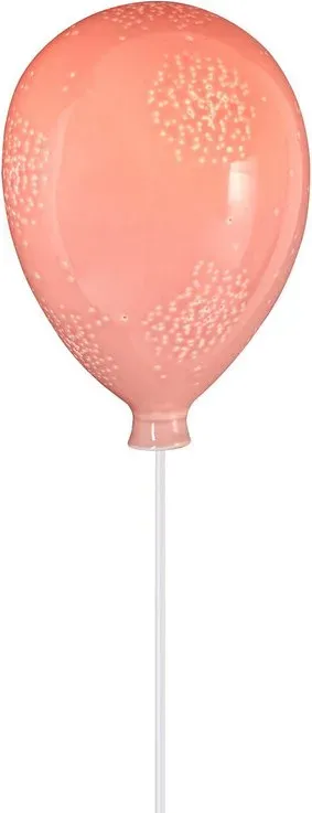 Premier Housewares Ola Kids Nachtlicht für die Wand aus Keramik in Pink mit Ballon