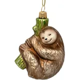 SIKORA Faultier besondere Weihnachtskugel Glas Christbaumschmuck Deko Figur Weihnachten Anhänger Ornament - Meisterstücke - BS738
