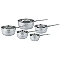 Cheffinger 5 teiliges Edelstahl Saucenpfannen-Set - Induktionsgeeignet & Antihaft