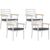 Beliani Cavoli Gartenstuhl Set 4er Set 0 x 0 x 0 cm weiß grau
