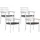 Beliani Cavoli Gartenstuhl Set 4er Set 0 x 0 x 0 cm weiß grau