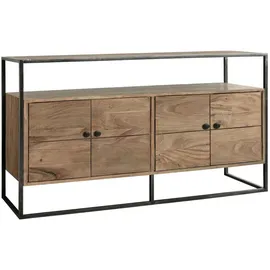 SAM Outillage Sideboard Kommode 150 x 83 x 40 cm Akazienholz stonefarben SYDNEY