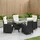 vidaXL Outdoortisch-Set 5 Stk.  Schwarz/Cremeweiß