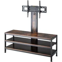 pro.tec Stockholm TV-Rack 120x40x50cm Schwarz/Eiche Matt/Stahl