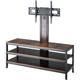 pro.tec Stockholm TV-Rack 120x40x50cm Schwarz/Eiche Matt/Stahl