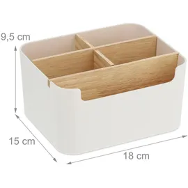 Relaxdays Schreibtisch Organizer 5 Fächer Weiß