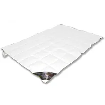 VitaSchlaf Vitaschlaf® MOSCOVY® W3 -LEICHT- SOMMER - WASSERBETTEN - CAMPING Premium Daunendecke 90% Daunen, Klasse 1 Germany since 1947 - 155x220cm - Weiß