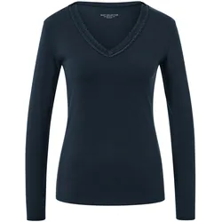Tchibo - Langarm-Unterhemd - Damen - Gr. S - dunkelblau