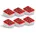 Pro Home Frischhaltedose rot 20 x 13 cm l 6-teiliges Set