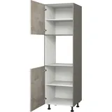 kochstation Unterschrank Backofenumbauschrank KS-Trea SB-195-3 60 x 56 x 195 cm Grau