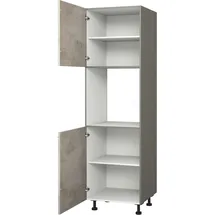 kochstation Unterschrank Backofenumbauschrank KS-Trea SB-195-3 60 x 56 x 195 cm Grau