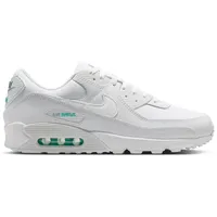 Nike Air Max 90 Sneaker Herren in white-photon dust-hyper turq, Größe 42 1/2 - weiß