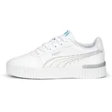 Puma Carina 2.0 Mermaid JR Sneaker, White-Hero Blue Silver, 39 EU